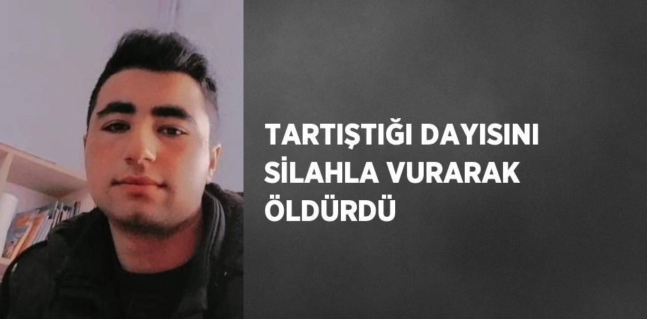 TARTIŞTIĞI DAYISINI SİLAHLA VURARAK ÖLDÜRDÜ