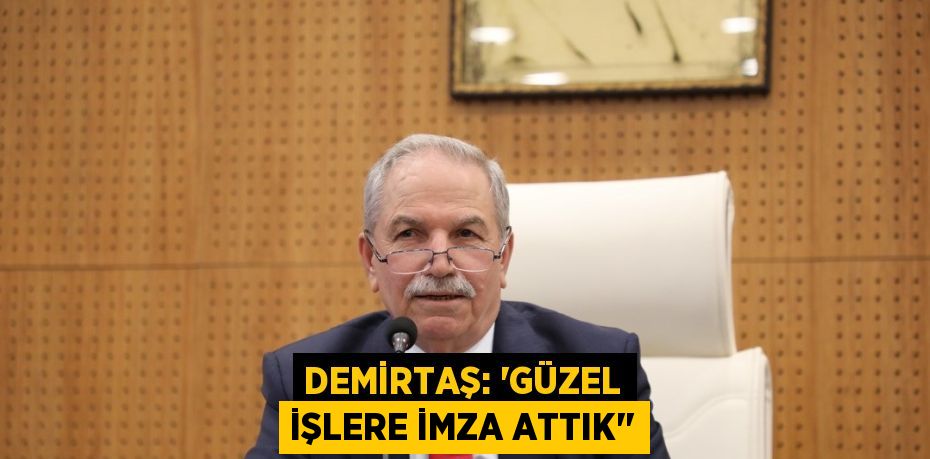 DEMİRTAŞ: 'GÜZEL İŞLERE İMZA ATTIK''