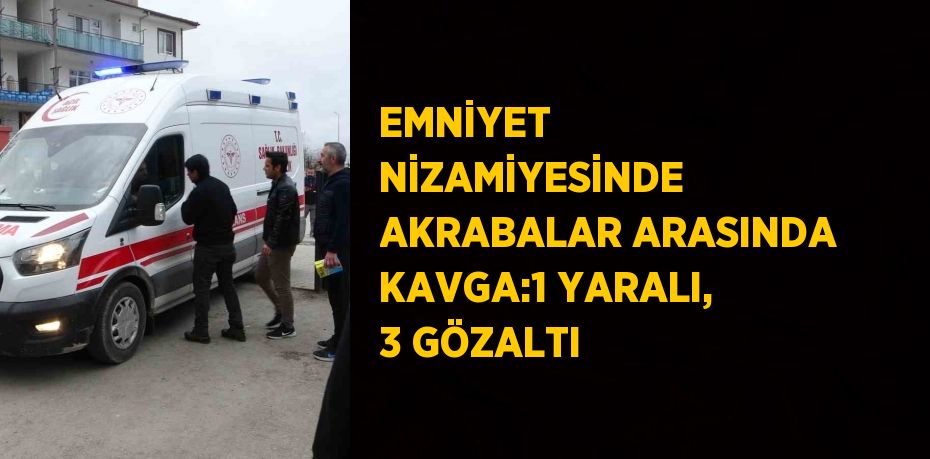 EMNİYET NİZAMİYESİNDE AKRABALAR ARASINDA KAVGA:1 YARALI, 3 GÖZALTI