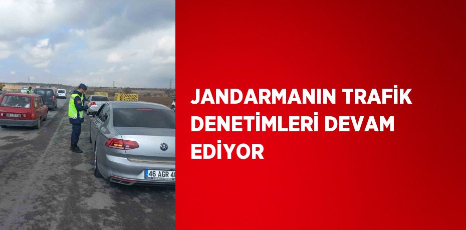 JANDARMANIN TRAFİK DENETİMLERİ DEVAM EDİYOR