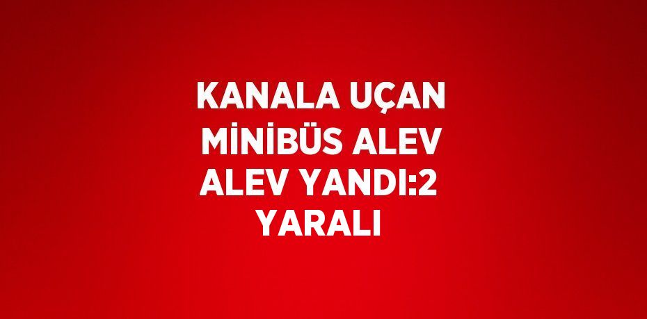 KANALA UÇAN MİNİBÜS ALEV ALEV YANDI:2 YARALI