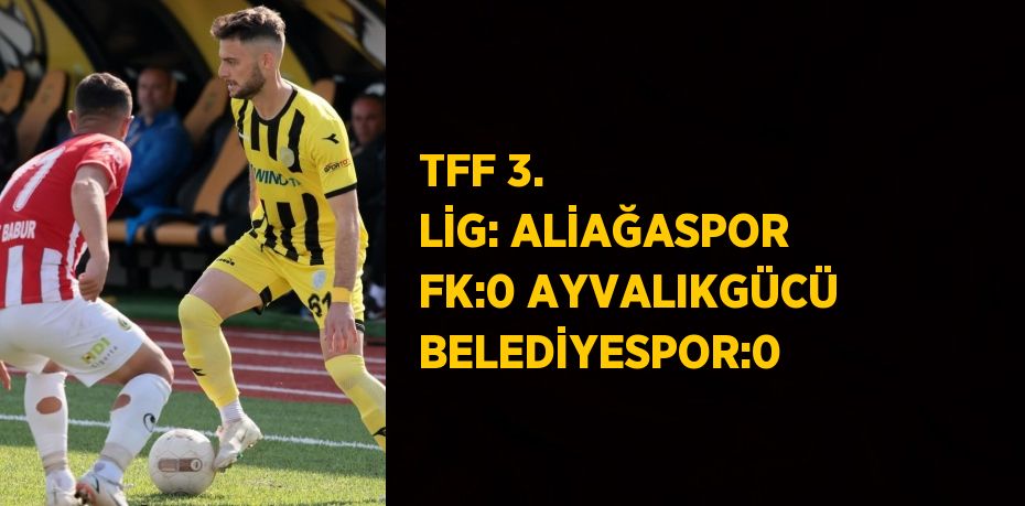 TFF 3. LİG: ALİAĞASPOR FK:0 AYVALIKGÜCÜ BELEDİYESPOR:0
