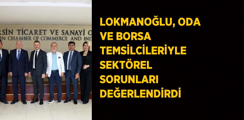 LOKMANOĞLU, ODA VE BORSA TEMSİLCİLERİYLE SEKTÖREL SORUNLARI DEĞERLENDİRDİ