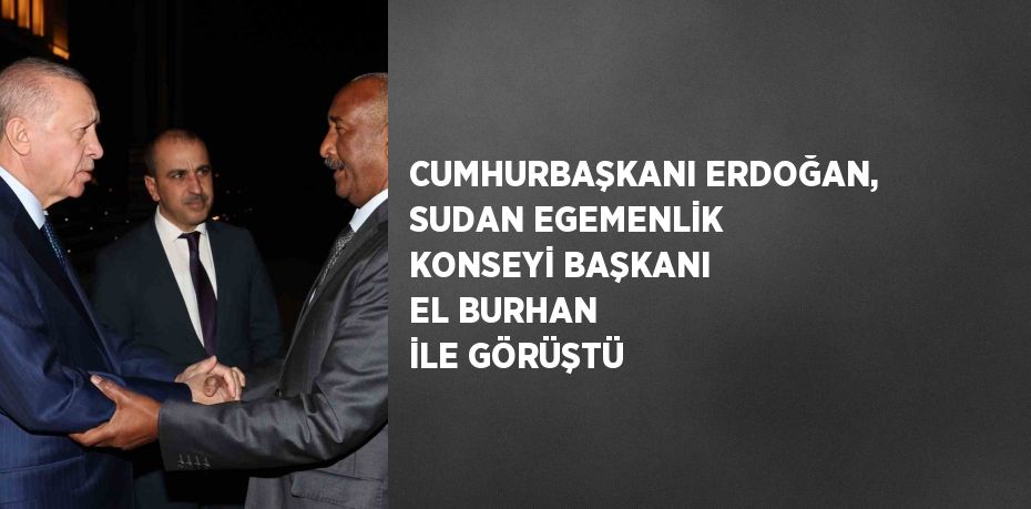 CUMHURBAŞKANI ERDOĞAN, SUDAN EGEMENLİK KONSEYİ BAŞKANI EL BURHAN İLE GÖRÜŞTÜ