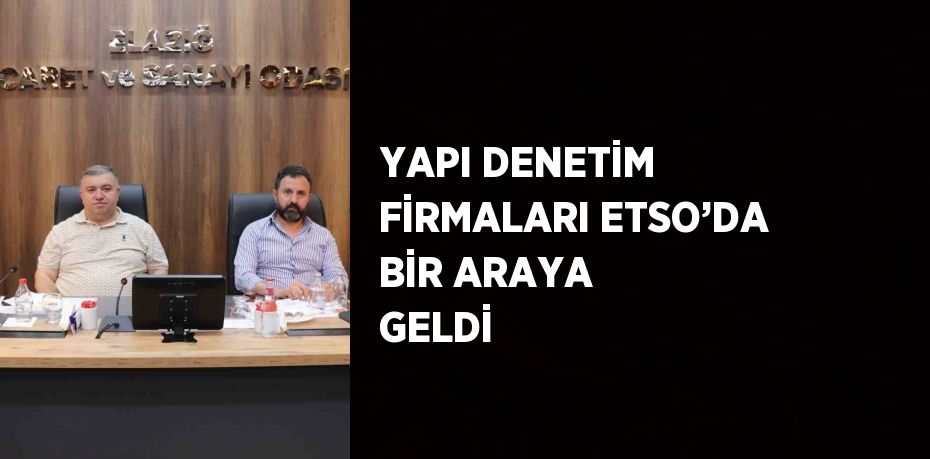 YAPI DENETİM FİRMALARI ETSO’DA BİR ARAYA GELDİ