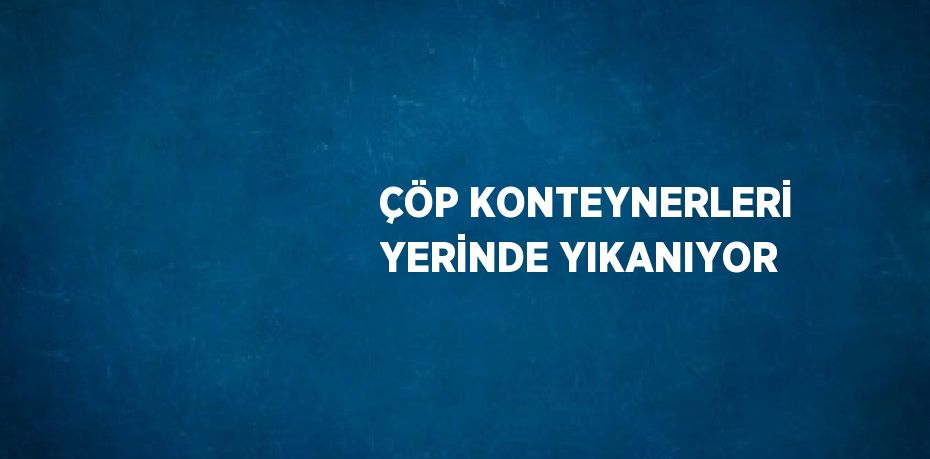 ÇÖP KONTEYNERLERİ YERİNDE YIKANIYOR