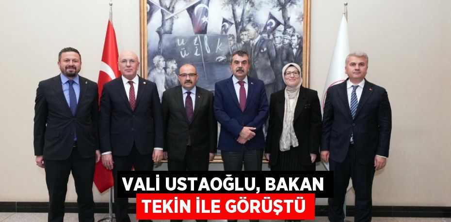 Vali Ustaoğlu, Bakan Tekin ile görüştü
