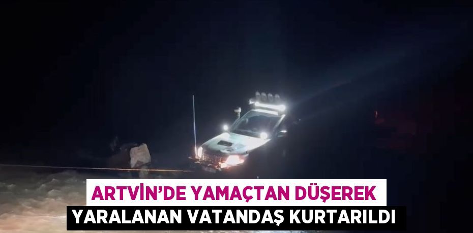 ARTVİN’DE YAMAÇTAN DÜŞEREK YARALANAN VATANDAŞ KURTARILDI