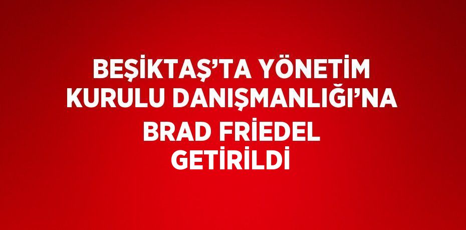 BEŞİKTAŞ’TA YÖNETİM KURULU DANIŞMANLIĞI’NA BRAD FRİEDEL GETİRİLDİ