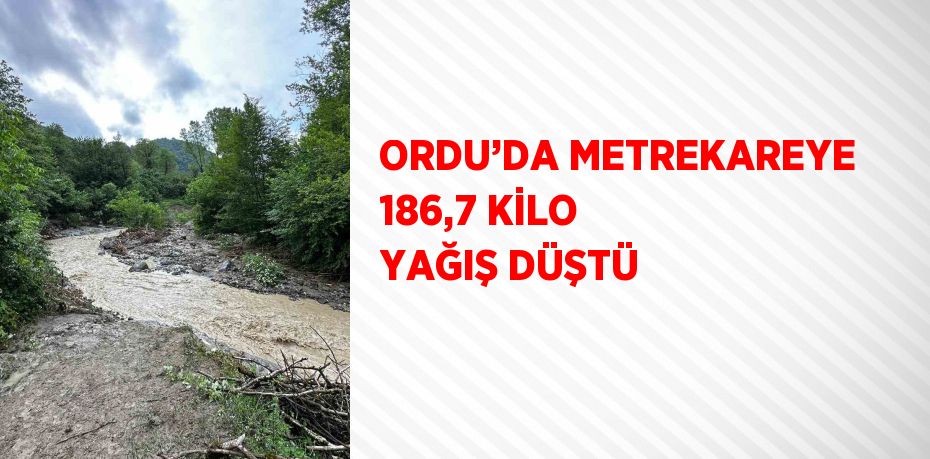 ORDU’DA METREKAREYE 186,7 KİLO YAĞIŞ DÜŞTÜ