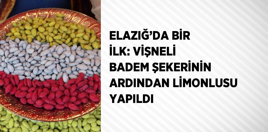 ELAZIĞ’DA BİR İLK: VİŞNELİ BADEM ŞEKERİNİN ARDINDAN LİMONLUSU YAPILDI