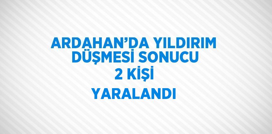 ARDAHAN’DA YILDIRIM DÜŞMESİ SONUCU 2 KİŞİ YARALANDI