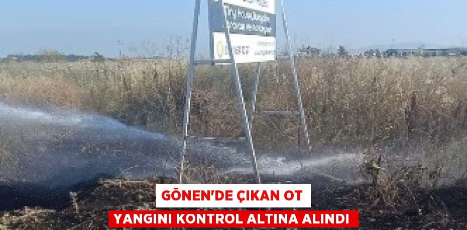 GÖNEN’DE ÇIKAN OT YANGINI KONTROL ALTINA ALINDI