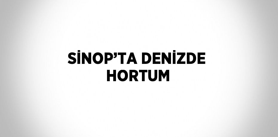 SİNOP’TA DENİZDE HORTUM