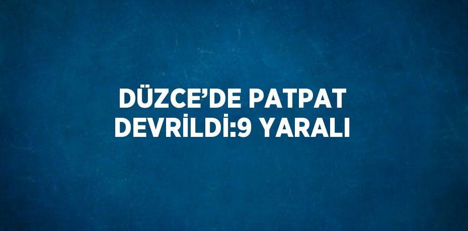 DÜZCE’DE PATPAT DEVRİLDİ:9 YARALI