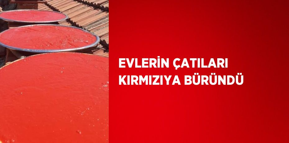 EVLERİN ÇATILARI KIRMIZIYA BÜRÜNDÜ