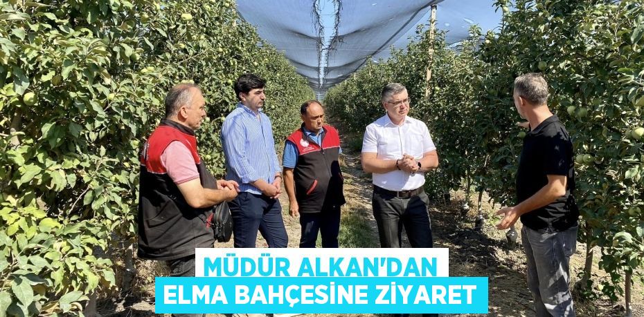 MÜDÜR ALKAN’DAN ELMA BAHÇESİNE ZİYARET