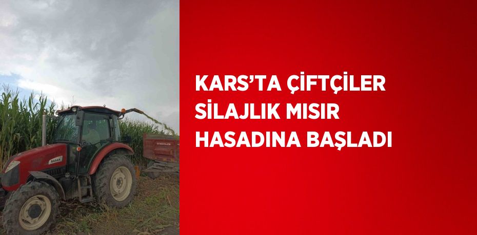 KARS’TA ÇİFTÇİLER SİLAJLIK MISIR HASADINA BAŞLADI