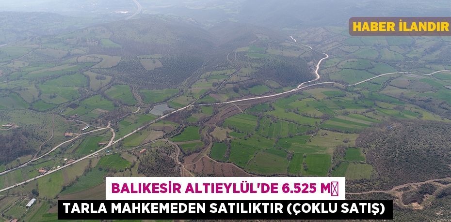 Balıkesir Altıeylül'de 6.525 m² tarla mahkemeden satılıktır (çoklu satış)