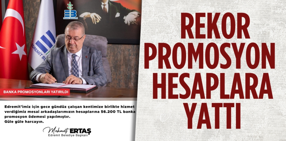 REKOR PROMOSYON  HESAPLARA YATTI