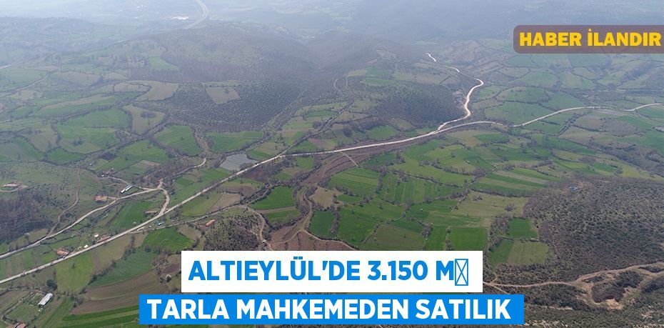 Altıeylül'de 3.150 m² tarla mahkemeden satılık