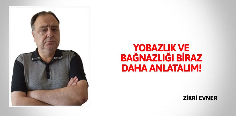 YOBAZLIK VE BAĞNAZLIĞI  BİRAZ DAHA ANLATALIM!