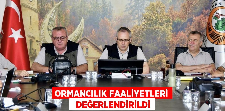 ORMANCILIK FAALİYETLERİ   DEĞERLENDİRİLDİ