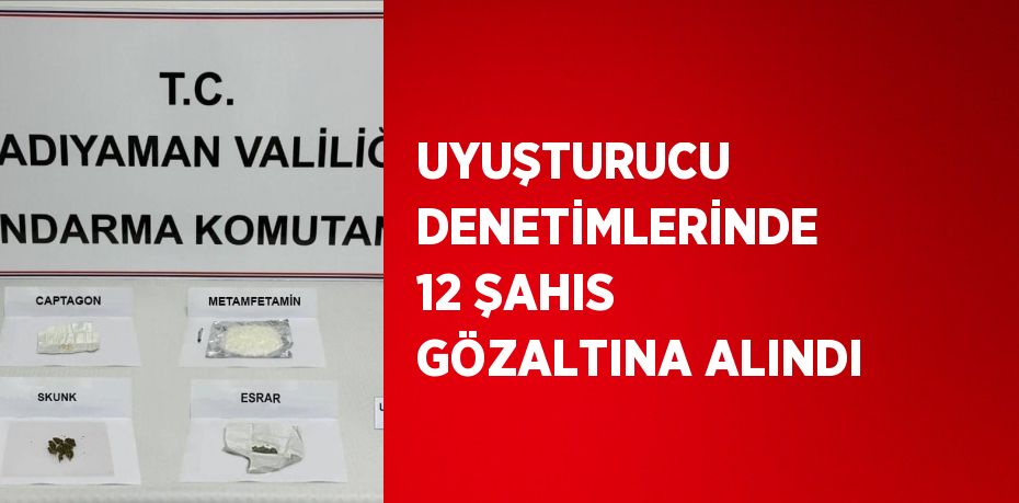 UYUŞTURUCU DENETİMLERİNDE 12 ŞAHIS GÖZALTINA ALINDI