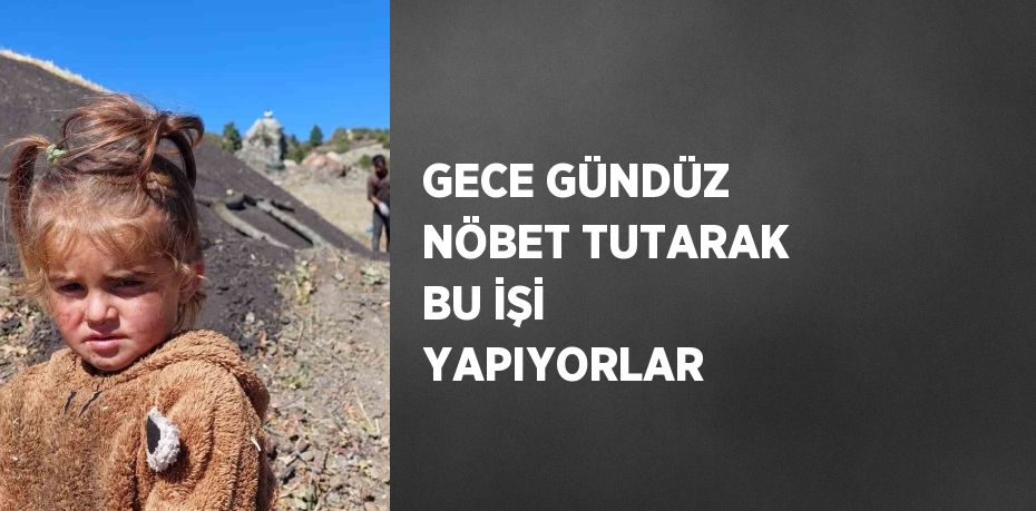 GECE GÜNDÜZ NÖBET TUTARAK BU İŞİ YAPIYORLAR