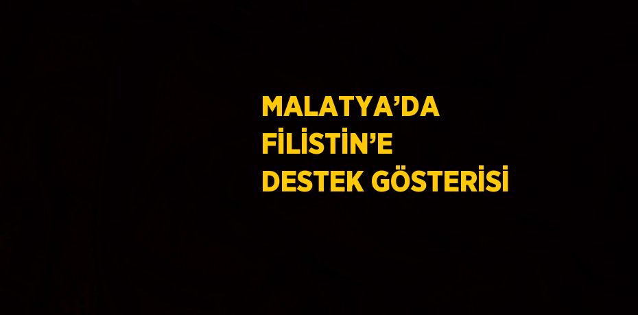 MALATYA’DA FİLİSTİN’E DESTEK GÖSTERİSİ