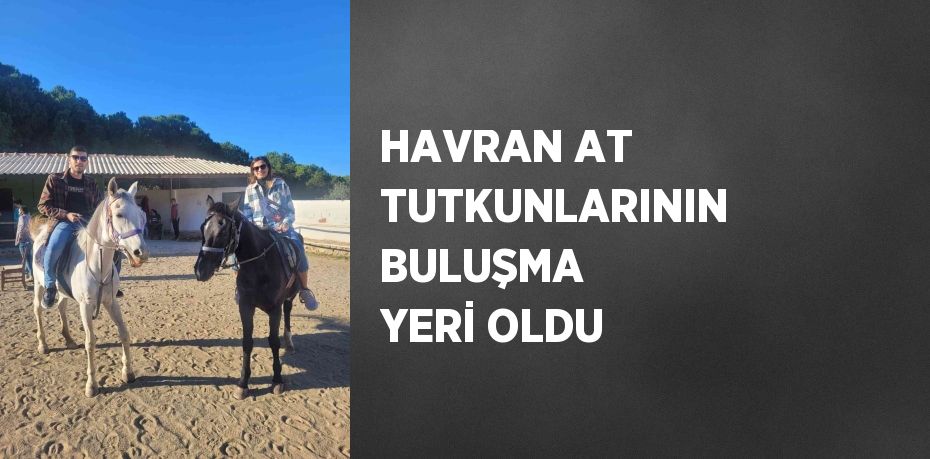HAVRAN AT TUTKUNLARININ BULUŞMA YERİ OLDU