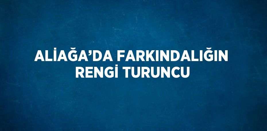 ALİAĞA’DA FARKINDALIĞIN RENGİ TURUNCU