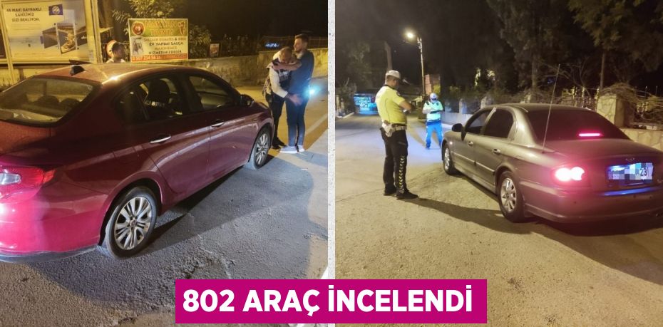 802 ARAÇ İNCELENDİ