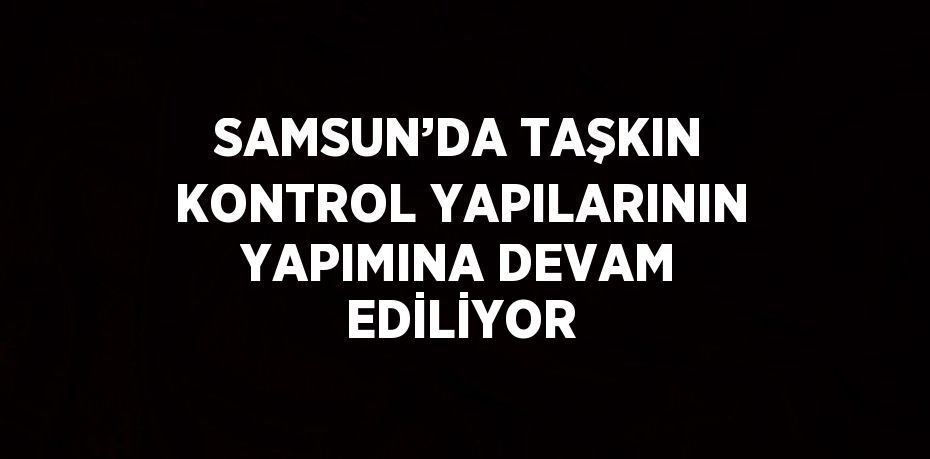 SAMSUN’DA TAŞKIN KONTROL YAPILARININ YAPIMINA DEVAM EDİLİYOR