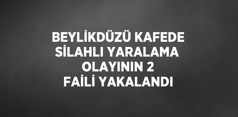 BEYLİKDÜZÜ KAFEDE SİLAHLI YARALAMA OLAYININ 2 FAİLİ YAKALANDI