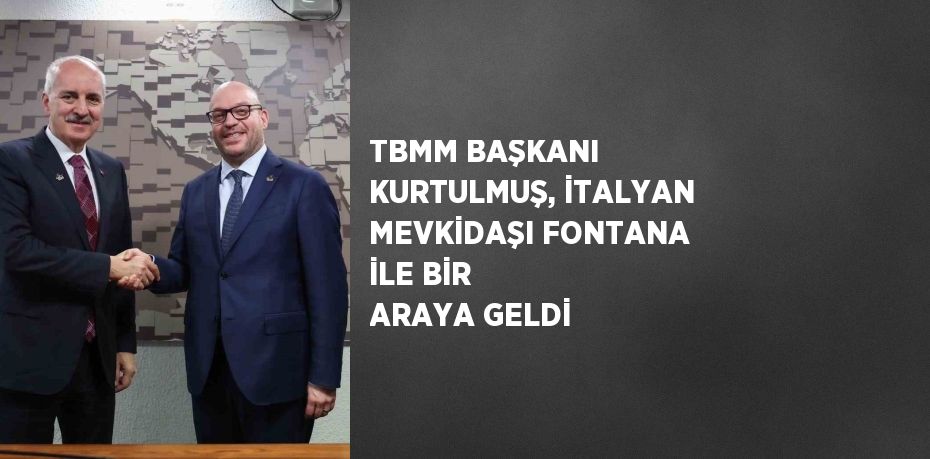 TBMM BAŞKANI KURTULMUŞ, İTALYAN MEVKİDAŞI FONTANA İLE BİR ARAYA GELDİ