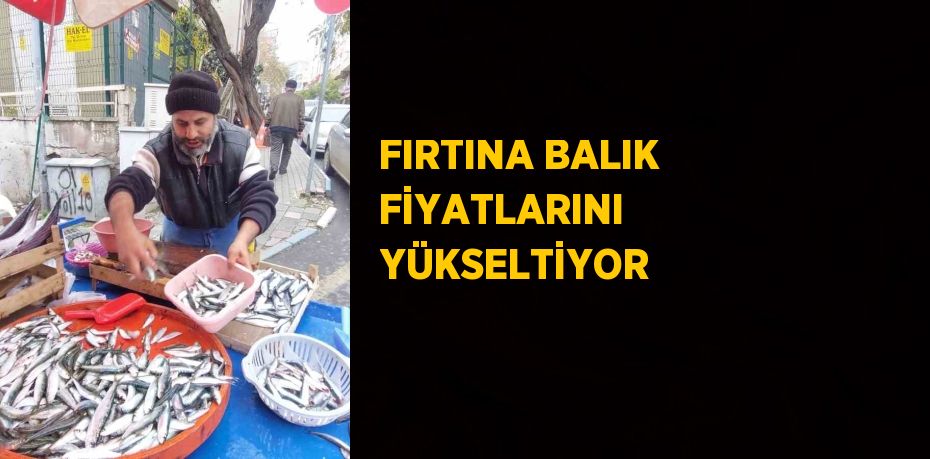 FIRTINA BALIK FİYATLARINI YÜKSELTİYOR