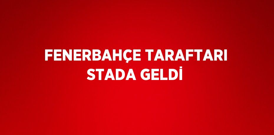 FENERBAHÇE TARAFTARI STADA GELDİ