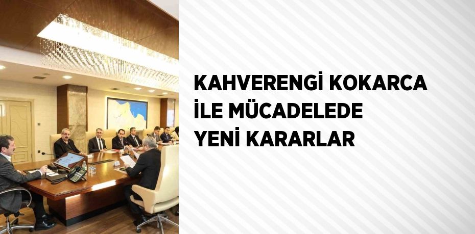 KAHVERENGİ KOKARCA İLE MÜCADELEDE YENİ KARARLAR