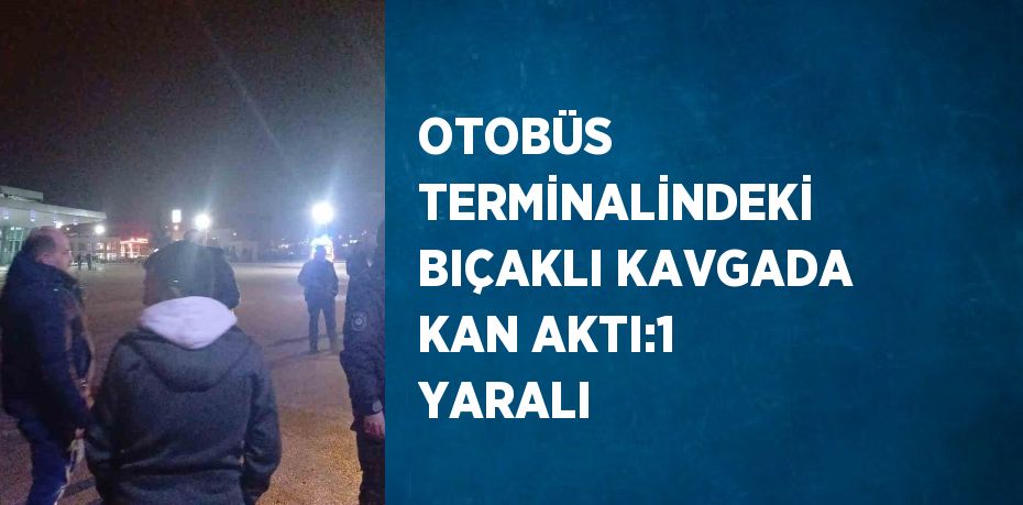 OTOBÜS TERMİNALİNDEKİ BIÇAKLI KAVGADA KAN AKTI:1 YARALI