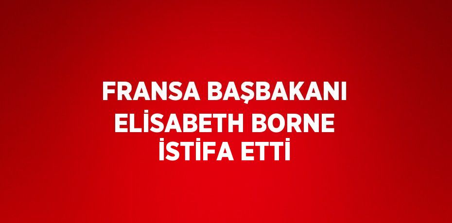 FRANSA BAŞBAKANI ELİSABETH BORNE İSTİFA ETTİ
