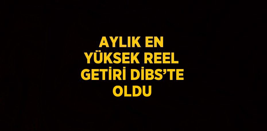 AYLIK EN YÜKSEK REEL GETİRİ DİBS’TE OLDU