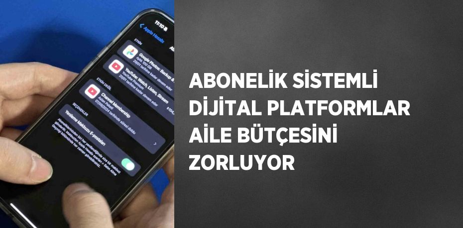 ABONELİK SİSTEMLİ DİJİTAL PLATFORMLAR AİLE BÜTÇESİNİ ZORLUYOR