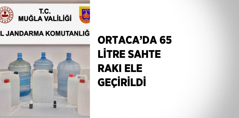 ORTACA’DA 65 LİTRE SAHTE RAKI ELE GEÇİRİLDİ