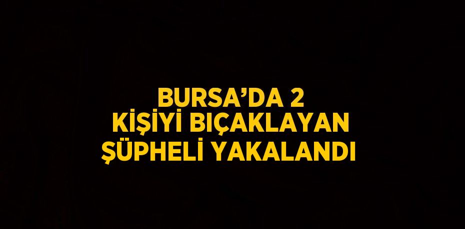 BURSA’DA 2 KİŞİYİ BIÇAKLAYAN ŞÜPHELİ YAKALANDI