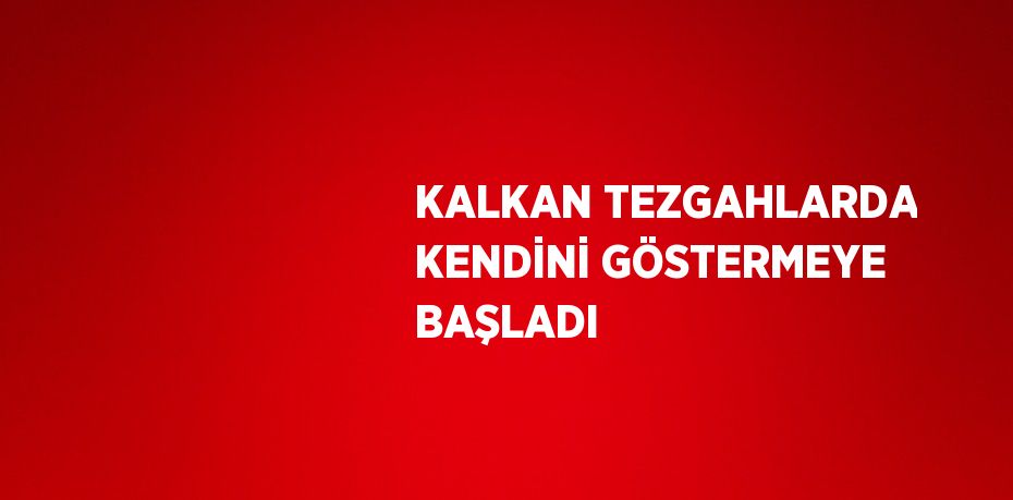 KALKAN TEZGAHLARDA KENDİNİ GÖSTERMEYE BAŞLADI