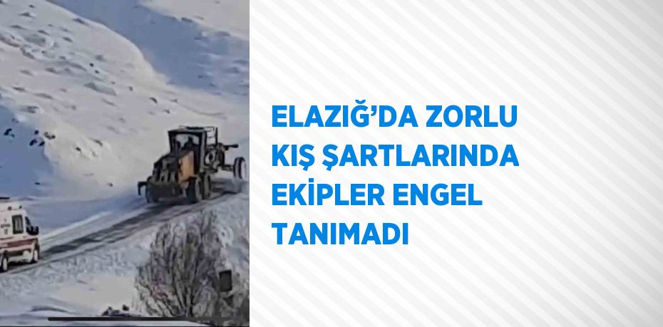 ELAZIĞ’DA ZORLU KIŞ ŞARTLARINDA EKİPLER ENGEL TANIMADI