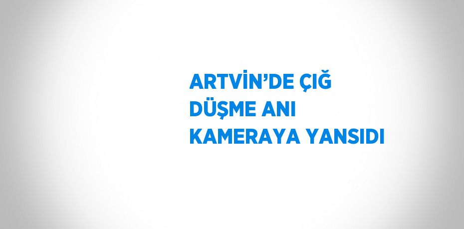 ARTVİN’DE ÇIĞ DÜŞME ANI KAMERAYA YANSIDI