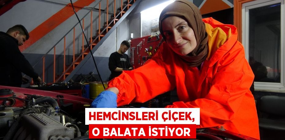 Hemcinsleri çiçek, o balata istiyor