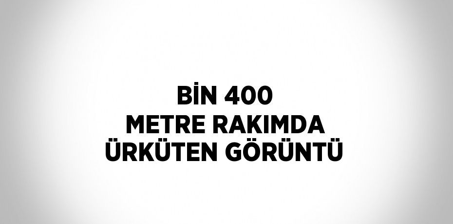 BİN 400 METRE RAKIMDA ÜRKÜTEN GÖRÜNTÜ